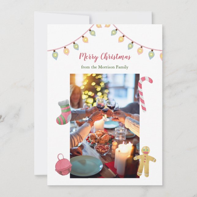 Weihnachts-Foto-Weihnachtskarte, Weihnachten (Vorderseite)