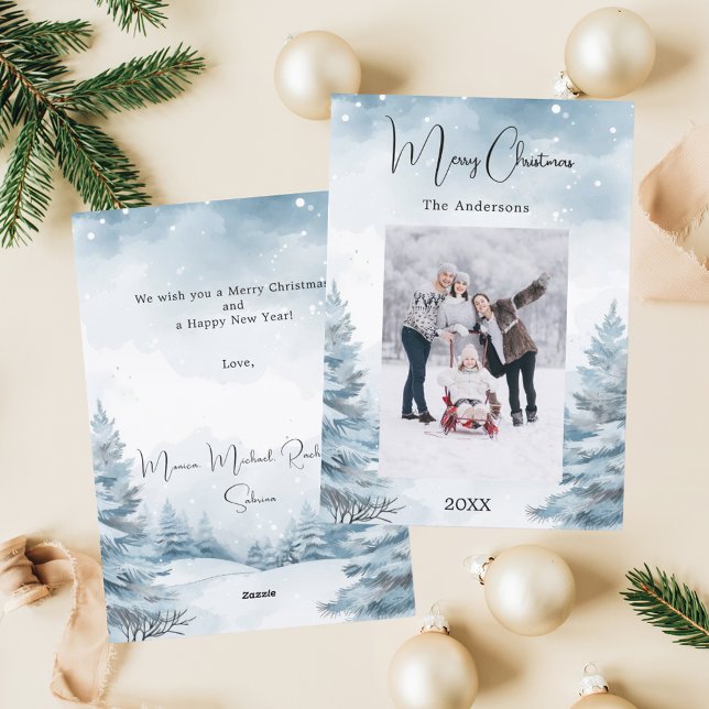 Weihnachts-Foto-Winterlandschaft Feiertagskarte (Von Creator hochgeladen)