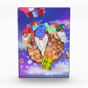 Weihnachts-Fotoblock-Zwerge Fliegen und Schenken G Fotoblock
