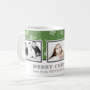 Weihnachts-FotoCollage Custom Familienurlaub Kaffeetasse