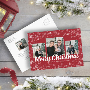 Weihnachts Fotocollage Urlaub Postkarte