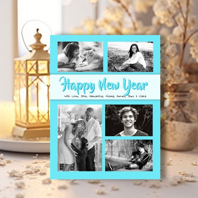 Weihnachts-FotoCollage Weihnachten Neues Jahr Post Postkarte (Von Creator hochgeladen)