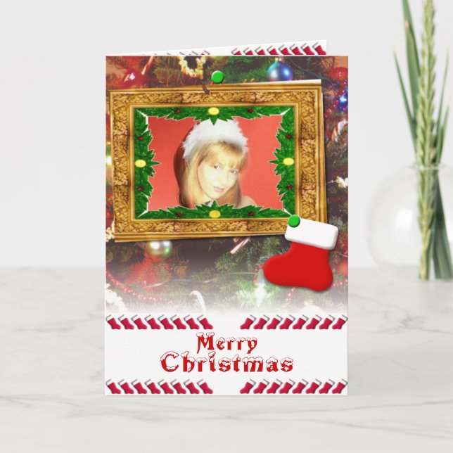 Weihnachts-FotoFrame-Karte Feiertagskarte (Vorderseite)