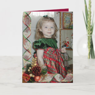 Weihnachts-Fotokarte elegante Bänder Feiertagskarte