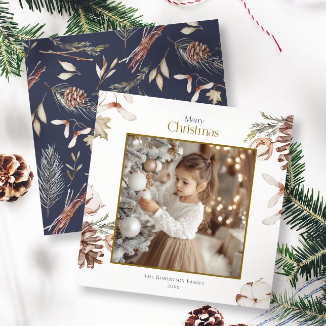 Weihnachts-Fotokarte mit Wintermuster (Von Creator hochgeladen)