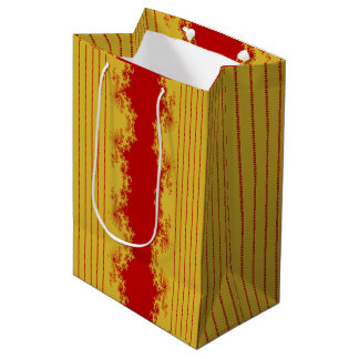 Weihnachts-Fraktal Gold- und Rote Geschenktüte