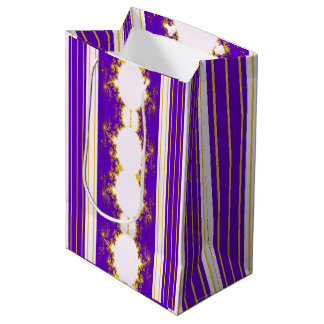 Weihnachts-Fraktal Lila Geschenktasche Mittlere Geschenktüte
