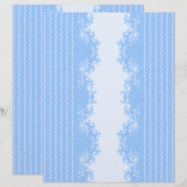Weihnachts-Fraktal-Pastellblau-Scrapbook-Papier