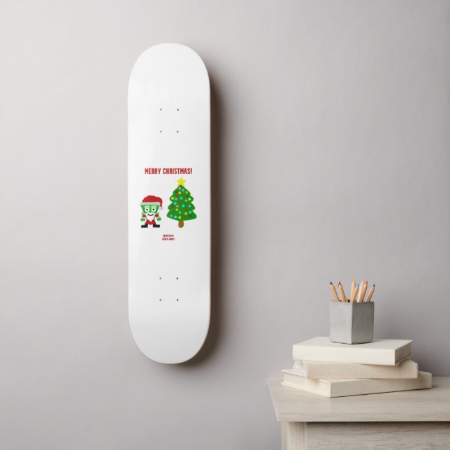 Weihnachts-FrankenCheese-Skateboard Skateboard (Wandkunst)