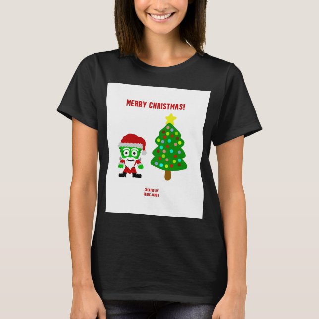 Weihnachts-FrankenCheese Women's Black T Shirt (Vorderseite)