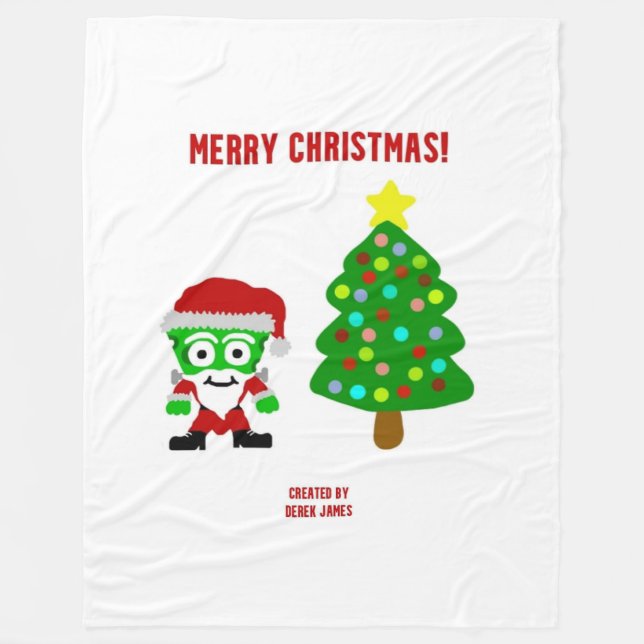 Weihnachts-FrankenKäse Grosses Fleece Blanket (Vorderseite)