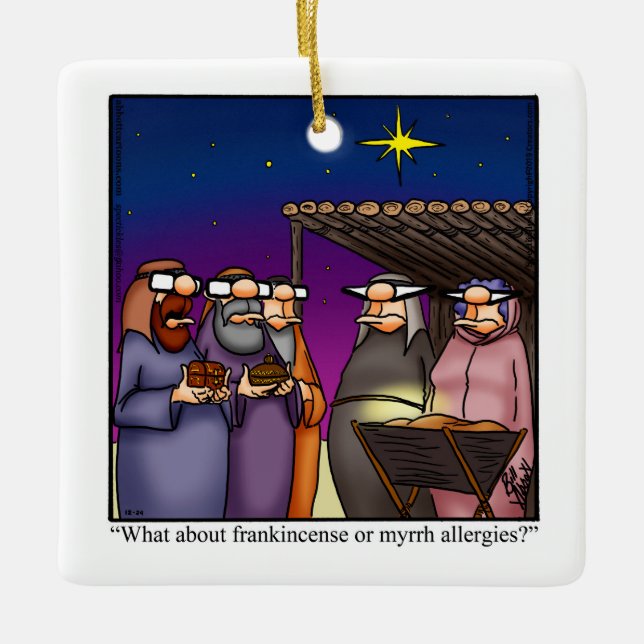 Weihnachts-Frankincense & Myrrh Spaß Ornament (Vorderseite)