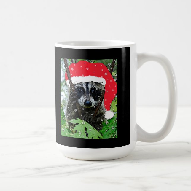 Weihnachts"freche" Raccoon-Tasse Kaffeetasse (Rechts)