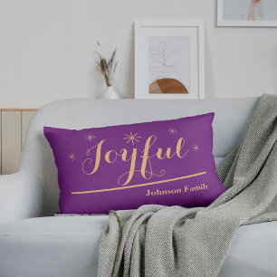 Weihnachts-Freude Eleganter Personalisierter Famil Lendenkissen