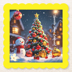 "Weihnachts-Freude erwartet" Untersetzer