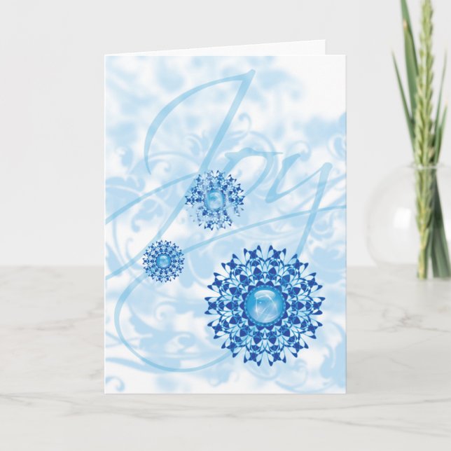 Weihnachts-Freude Snowflake Urlaub Weihnachten Wei (Vorderseite)