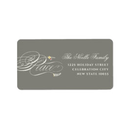 Weihnachts-Friede-Script-Kalligrafie Foliage Class