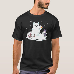 Weihnachts Frohe Catmas Katze Snowcat Schneemann G T-Shirt
