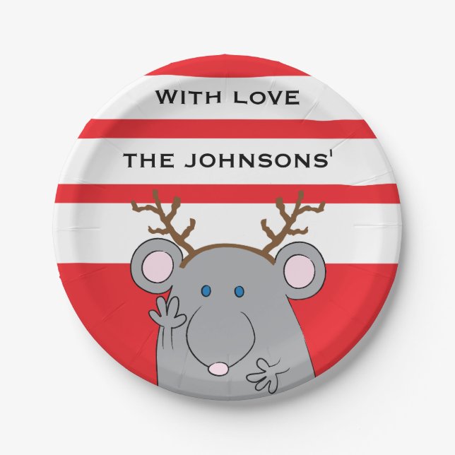 Weihnachts frohe Weihnachtszeitschriften-Teller Pappteller (Vorderseite)