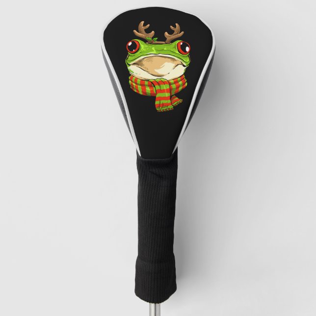 Weihnachts Frosch Toad Weihnachtsmann Reindeer Xma Golf Headcover (Vorderseite)