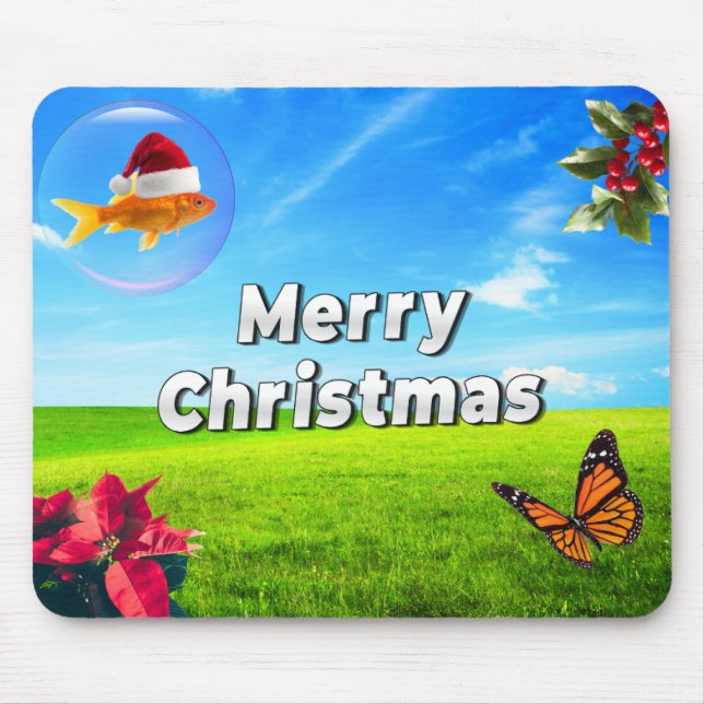 Weihnachts- Frutiger Aero-Mauspad Mousepad (Vorne)