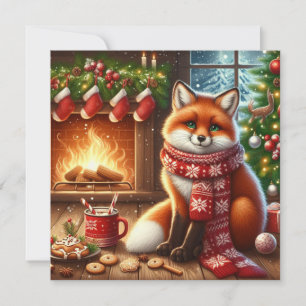 Weihnachts-Fuchs-Grußkarte Feiertagskarte
