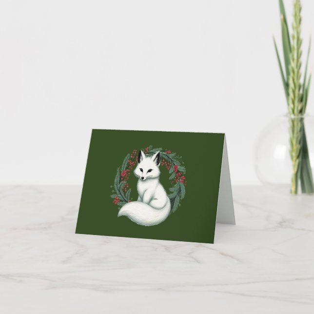 Weihnachts-Fuchskarte Feiertagskarte (Vorderseite)