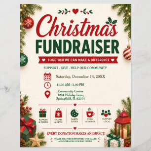 Weihnachts-Fundraiser-Flyer Flyer