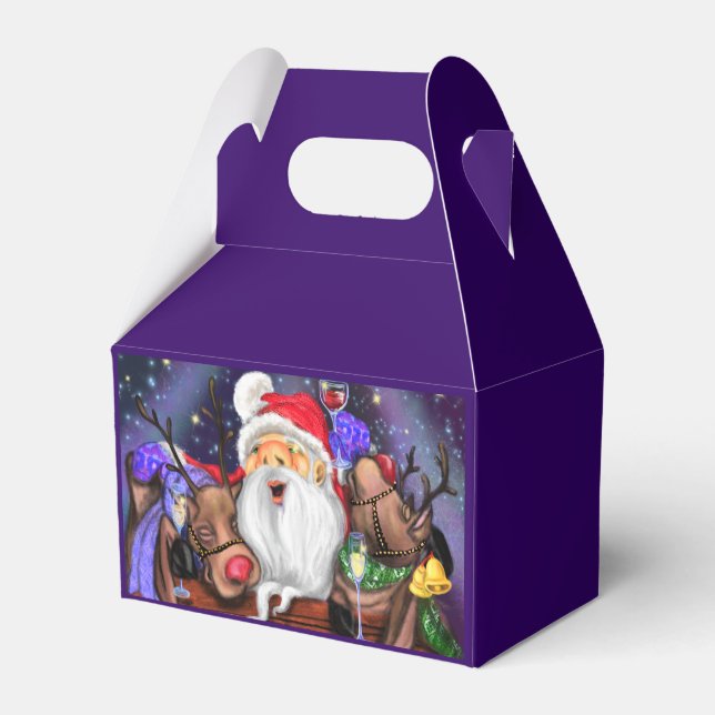 Weihnachts Funny Geschenkboxen Weihnachten mit Ren Geschenkschachtel (Rückseite)