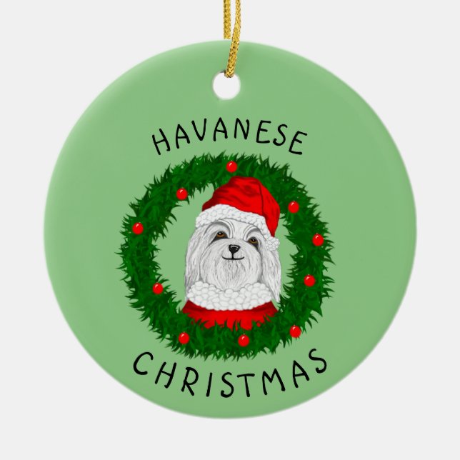 Weihnachts-Funny-Hund Zitat Weihnachten Weihnachte Keramik Ornament (Vorne)