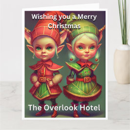 Weihnachts Funny MERRY CHRISTMAS OVERLOOK HOTEL Karte