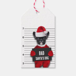 Weihnachts Funny Mugshot Bad Santa's Dog Geschenkanhänger
