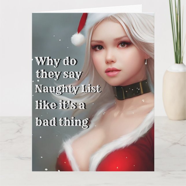 Weihnachts Funny NAUGHTY LIST WIE EINE SCHLECHTE S Karte (Vorderseite)