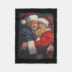 Weihnachts Funny Trump Santa Claus Retro Vintag Xm Fleecedecke