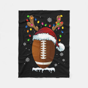 Weihnachts Fußball Ball Xmas Lichter Funny Boys Mä Fleecedecke