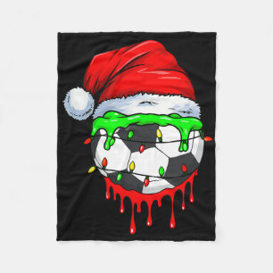 Weihnachts-Fußball-Drip für Jungen Eiscreme-Drip Fleecedecke