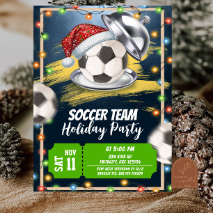 Weihnachts-Fußball-Feierparty Einladung