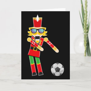 Weihnachts-Fußball-Flossing-Nussknacker-Geschenke Karte