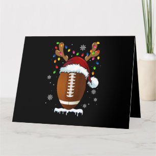 Weihnachts-Fußball-Lichter Lustige Jungen Männer S Karte