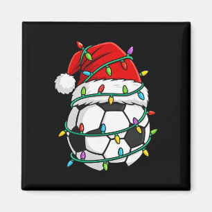 Weihnachts-Fußball-Santa-Mütze-Lichter Santa-Sport Magnet