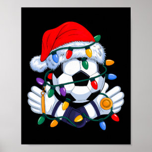 Weihnachts-Fußball Xmas Santa Sportmütze Herren Da Poster