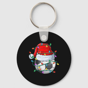Weihnachts-Fußball Xmas Santa Sportmütze Ll Kinder Schlüsselanhänger