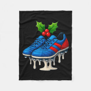 Weihnachts-Fußballschuhe Eiscreme-Tropfen Xmas Fleecedecke