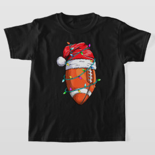 Weihnachts-Fußballspieler-Santa-Hut T-Shirt