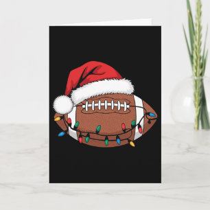 Weihnachts-Fußballspieler Xmas Lichter Santa Sport Karte