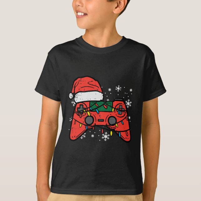 Weihnachts-Gamer-Controller Xmas Boys Kinder Jugen T-Shirt (Vorderseite)