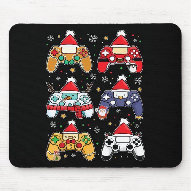 Weihnachts-Gamer-Controller Xmas Gaming Männer Jun Mousepad (Vorne)