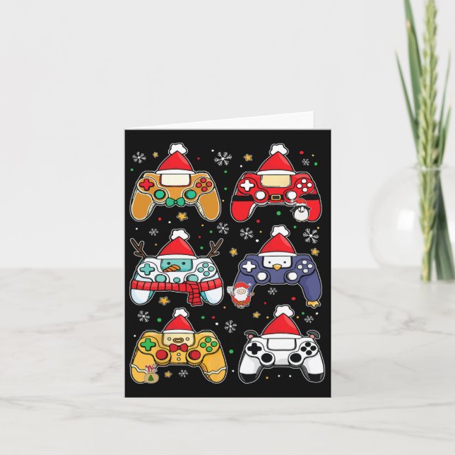 Weihnachts-Gamer-Controller Xmas Gaming Men Boys K Karte (Vorderseite)