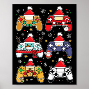 Weihnachts-Gamer-Controller Xmas Gaming Men Boys K Poster