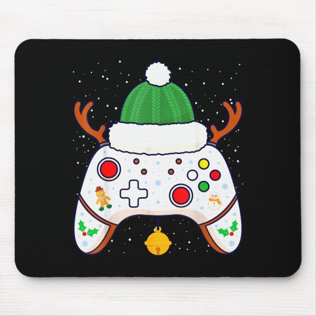 Weihnachts-Gamer-Videospiel-Controller Gamepad Mousepad (Vorne)